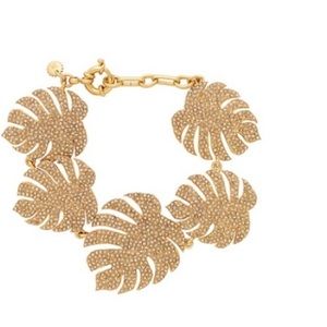 India Hicks Palm Leaf Bracelet, 14K gold plated.